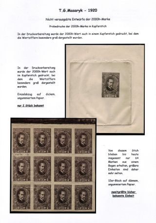 CZECHOSLOVAKIA 1920-1923, TYPOGRAPHY STAMPS ISSUES – sheet 11