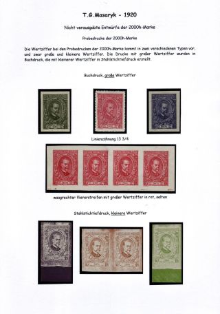 CZECHOSLOVAKIA 1920-1923, TYPOGRAPHY STAMPS ISSUES – sheet 12