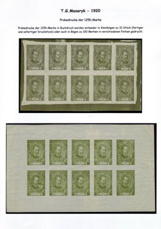 CZECHOSLOVAKIA 1920-1923, TYPOGRAPHY STAMPS ISSUES – sheet 13