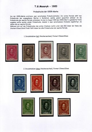 CZECHOSLOVAKIA 1920-1923, TYPOGRAPHY STAMPS ISSUES – sheet 14