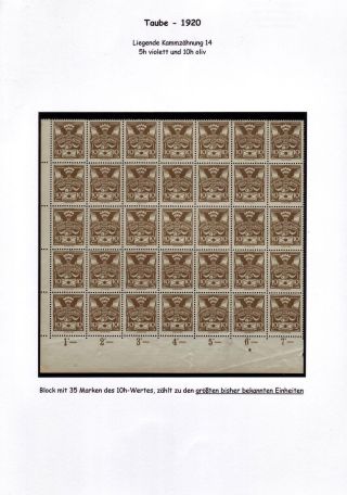 CZECHOSLOVAKIA 1920-1923, TYPOGRAPHY STAMPS ISSUES – sheet 37
