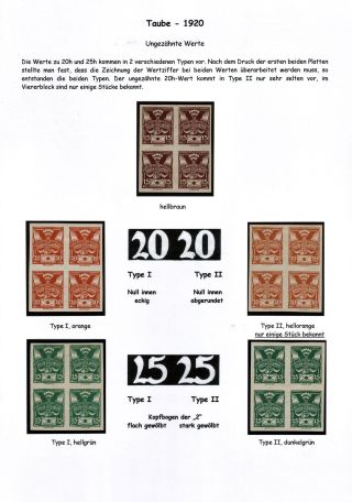 CZECHOSLOVAKIA 1920-1923, TYPOGRAPHY STAMPS ISSUES – sheet 39