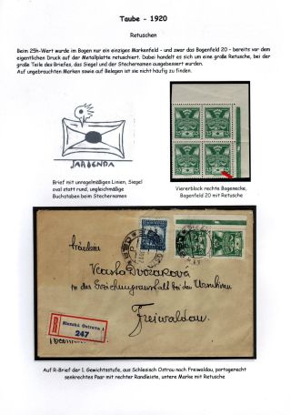 CZECHOSLOVAKIA 1920-1923, TYPOGRAPHY STAMPS ISSUES – sheet 41