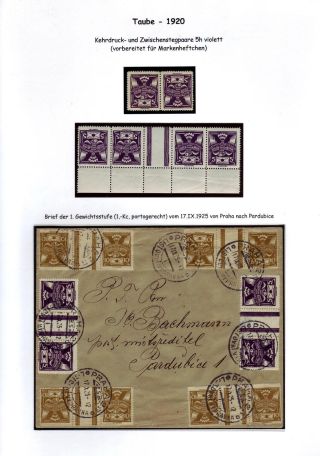 CZECHOSLOVAKIA 1920-1923, TYPOGRAPHY STAMPS ISSUES – sheet 42