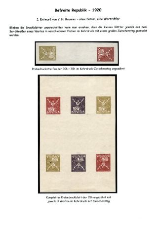 CZECHOSLOVAKIA 1920-1923, TYPOGRAPHY STAMPS ISSUES – sheet 56