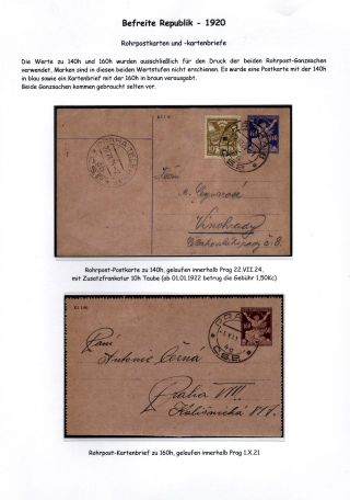 CZECHOSLOVAKIA 1920-1923, TYPOGRAPHY STAMPS ISSUES – sheet 64