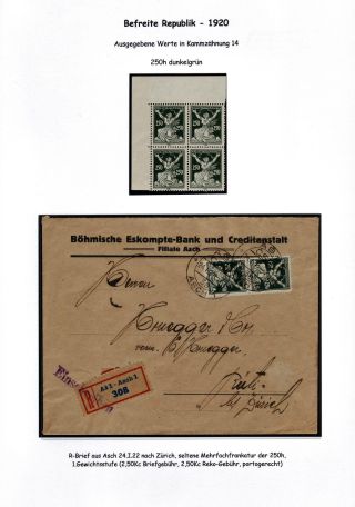 CZECHOSLOVAKIA 1920-1923, TYPOGRAPHY STAMPS ISSUES – sheet 70