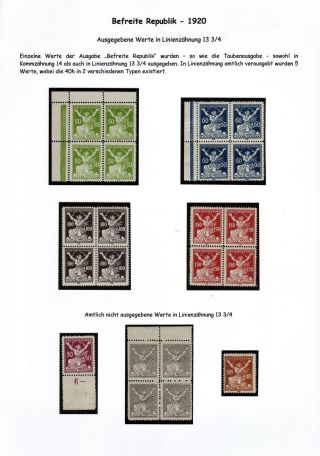 CZECHOSLOVAKIA 1920-1923, TYPOGRAPHY STAMPS ISSUES – sheet 72