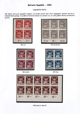 CZECHOSLOVAKIA 1920-1923, TYPOGRAPHY STAMPS ISSUES – sheet 77