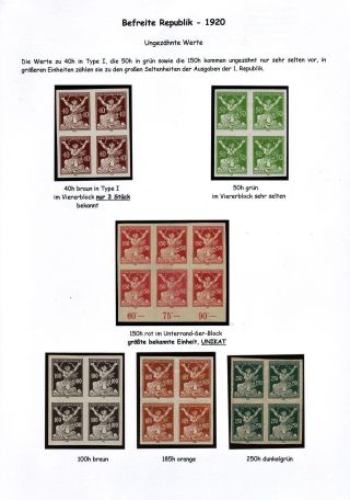 CZECHOSLOVAKIA 1920-1923, TYPOGRAPHY STAMPS ISSUES – sheet 78