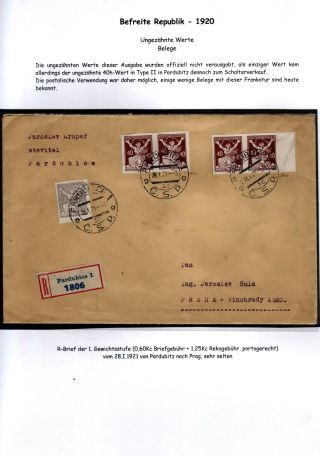 CZECHOSLOVAKIA 1920-1923, TYPOGRAPHY STAMPS ISSUES – sheet 80