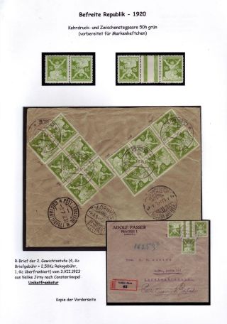 CZECHOSLOVAKIA 1920-1923, TYPOGRAPHY STAMPS ISSUES – sheet 82