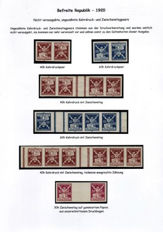 CZECHOSLOVAKIA 1920-1923, TYPOGRAPHY STAMPS ISSUES – sheet 85