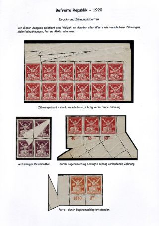 CZECHOSLOVAKIA 1920-1923, TYPOGRAPHY STAMPS ISSUES – sheet 98