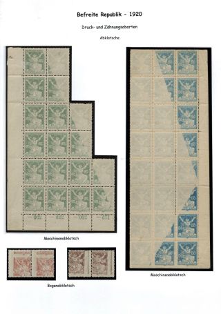 CZECHOSLOVAKIA 1920-1923, TYPOGRAPHY STAMPS ISSUES – sheet 100