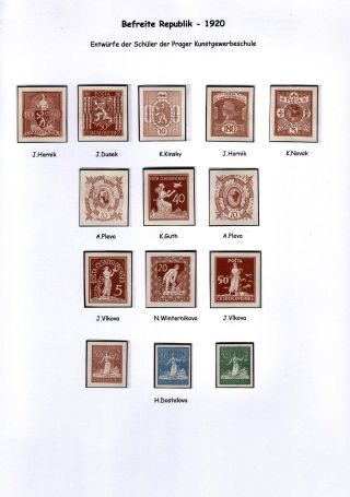 CZECHOSLOVAKIA 1920-1923, TYPOGRAPHY STAMPS ISSUES – sheet 101