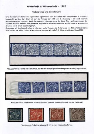 CZECHOSLOVAKIA 1920-1923, TYPOGRAPHY STAMPS ISSUES – sheet 109