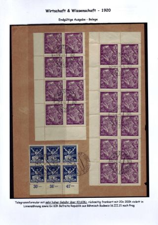 CZECHOSLOVAKIA 1920-1923, TYPOGRAPHY STAMPS ISSUES – sheet 117