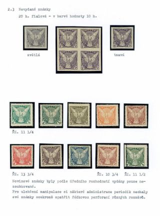 CZECHOSLOVAKIA - NEWSPAPER STAMPS 1918-1920 – sheet 11