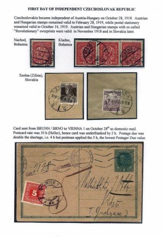 CZECHOSLOVAKIA - THE FIRST REPUBLIC (1918-1939) – sheet 2