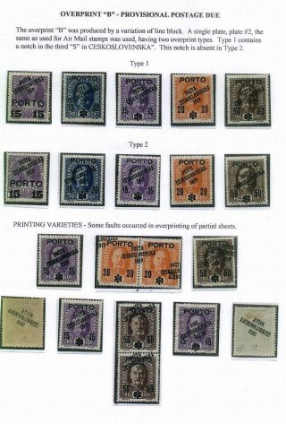 CZECHOSLOVAKIA - THE FIRST REPUBLIC (1918-1939) – sheet 33