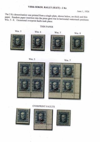 CZECHOSLOVAKIA - THE FIRST REPUBLIC (1918-1939) – sheet 84