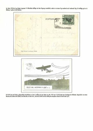 TSCHECHOSLOWAKISCHE LUFTPOST (VON DEN ANFÄNGEN BIS 1930) – Blatt 6