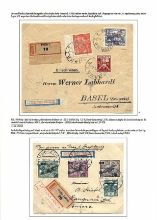 TSCHECHOSLOWAKISCHE LUFTPOST (VON DEN ANFÄNGEN BIS 1930) – Blatt 17
