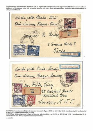 TSCHECHOSLOWAKISCHE LUFTPOST (VON DEN ANFÄNGEN BIS 1930) – Blatt 18