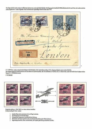 TSCHECHOSLOWAKISCHE LUFTPOST (VON DEN ANFÄNGEN BIS 1930) – Blatt 23