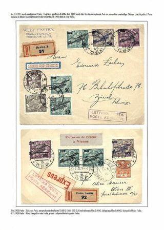 TSCHECHOSLOWAKISCHE LUFTPOST (VON DEN ANFÄNGEN BIS 1930) – Blatt 32