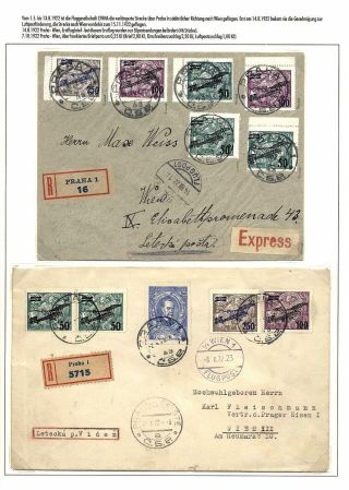 TSCHECHOSLOWAKISCHE LUFTPOST (VON DEN ANFÄNGEN BIS 1930) – Blatt 35