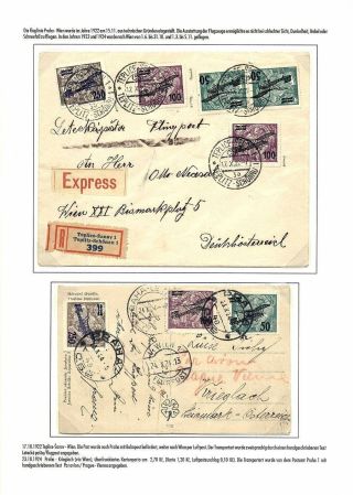 TSCHECHOSLOWAKISCHE LUFTPOST (VON DEN ANFÄNGEN BIS 1930) – Blatt 36
