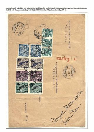 TSCHECHOSLOWAKISCHE LUFTPOST (VON DEN ANFÄNGEN BIS 1930) – Blatt 40