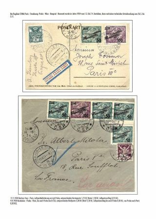 TSCHECHOSLOWAKISCHE LUFTPOST (VON DEN ANFÄNGEN BIS 1930) – Blatt 45