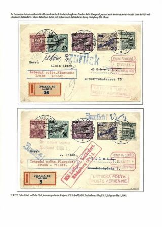 TSCHECHOSLOWAKISCHE LUFTPOST (VON DEN ANFÄNGEN BIS 1930) – Blatt 83