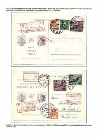 TSCHECHOSLOWAKISCHE LUFTPOST (VON DEN ANFÄNGEN BIS 1930) – Blatt 87