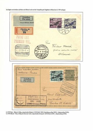 TSCHECHOSLOWAKISCHE LUFTPOST (VON DEN ANFÄNGEN BIS 1930) – Blatt 116