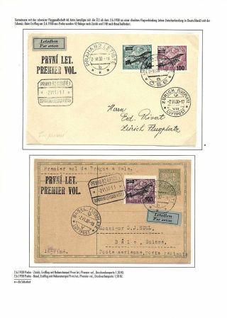 TSCHECHOSLOWAKISCHE LUFTPOST (VON DEN ANFÄNGEN BIS 1930) – Blatt 121