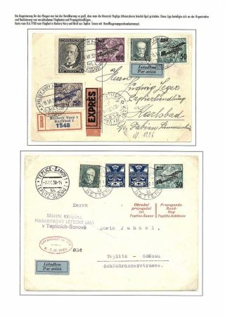 TSCHECHOSLOWAKISCHE LUFTPOST (VON DEN ANFÄNGEN BIS 1930) – Blatt 126