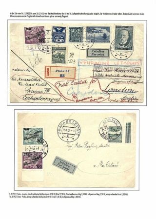 TSCHECHOSLOWAKISCHE LUFTPOST (VON DEN ANFÄNGEN BIS 1930) – Blatt 128