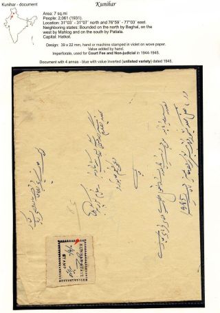 KOLKY VYBRANÝCH NEZÁVISLÝCH INDICKÝCH STÁTŮ DO 1950 – list 35