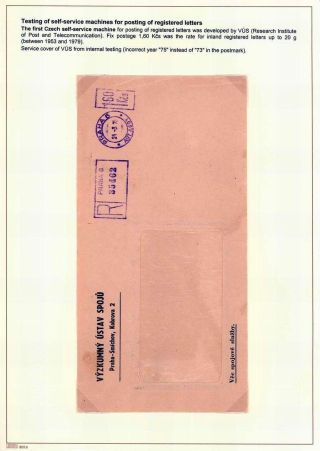 AUTOMATION VON EINGESCHRIEBENE POST IN TSCHECHOSLOWAKEI UND TSCHECHEI – Blatt 2