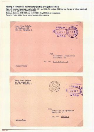 AUTOMATION VON EINGESCHRIEBENE POST IN TSCHECHOSLOWAKEI UND TSCHECHEI – Blatt 5