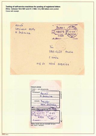 AUTOMATION VON EINGESCHRIEBENE POST IN TSCHECHOSLOWAKEI UND TSCHECHEI – Blatt 6