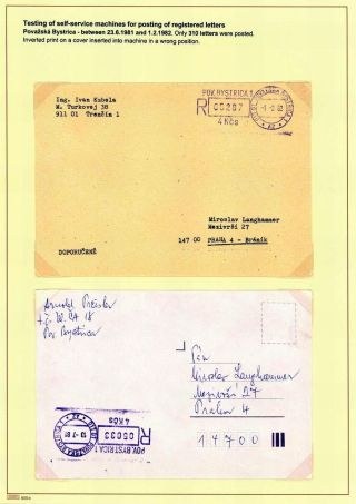 AUTOMATION VON EINGESCHRIEBENE POST IN TSCHECHOSLOWAKEI UND TSCHECHEI – Blatt 8