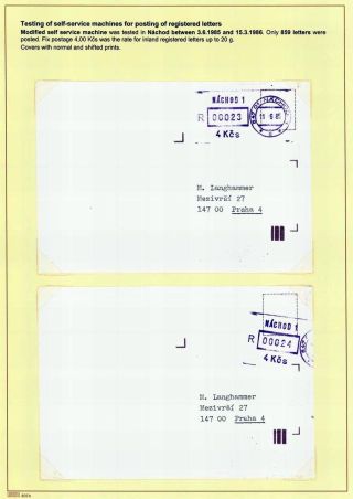 AUTOMATION VON EINGESCHRIEBENE POST IN TSCHECHOSLOWAKEI UND TSCHECHEI – Blatt 9