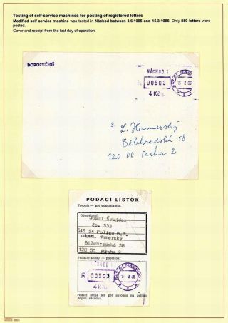 AUTOMATION VON EINGESCHRIEBENE POST IN TSCHECHOSLOWAKEI UND TSCHECHEI – Blatt 10