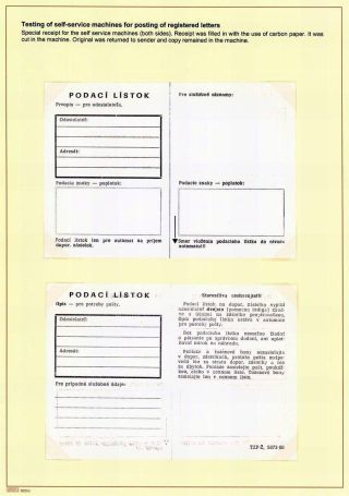 AUTOMATION VON EINGESCHRIEBENE POST IN TSCHECHOSLOWAKEI UND TSCHECHEI – Blatt 11