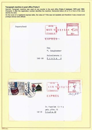 AUTOMATION VON EINGESCHRIEBENE POST IN TSCHECHOSLOWAKEI UND TSCHECHEI – Blatt 12
